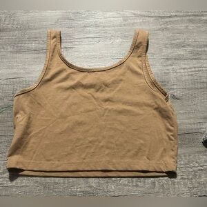Shein Tan Crop Top Size Medium